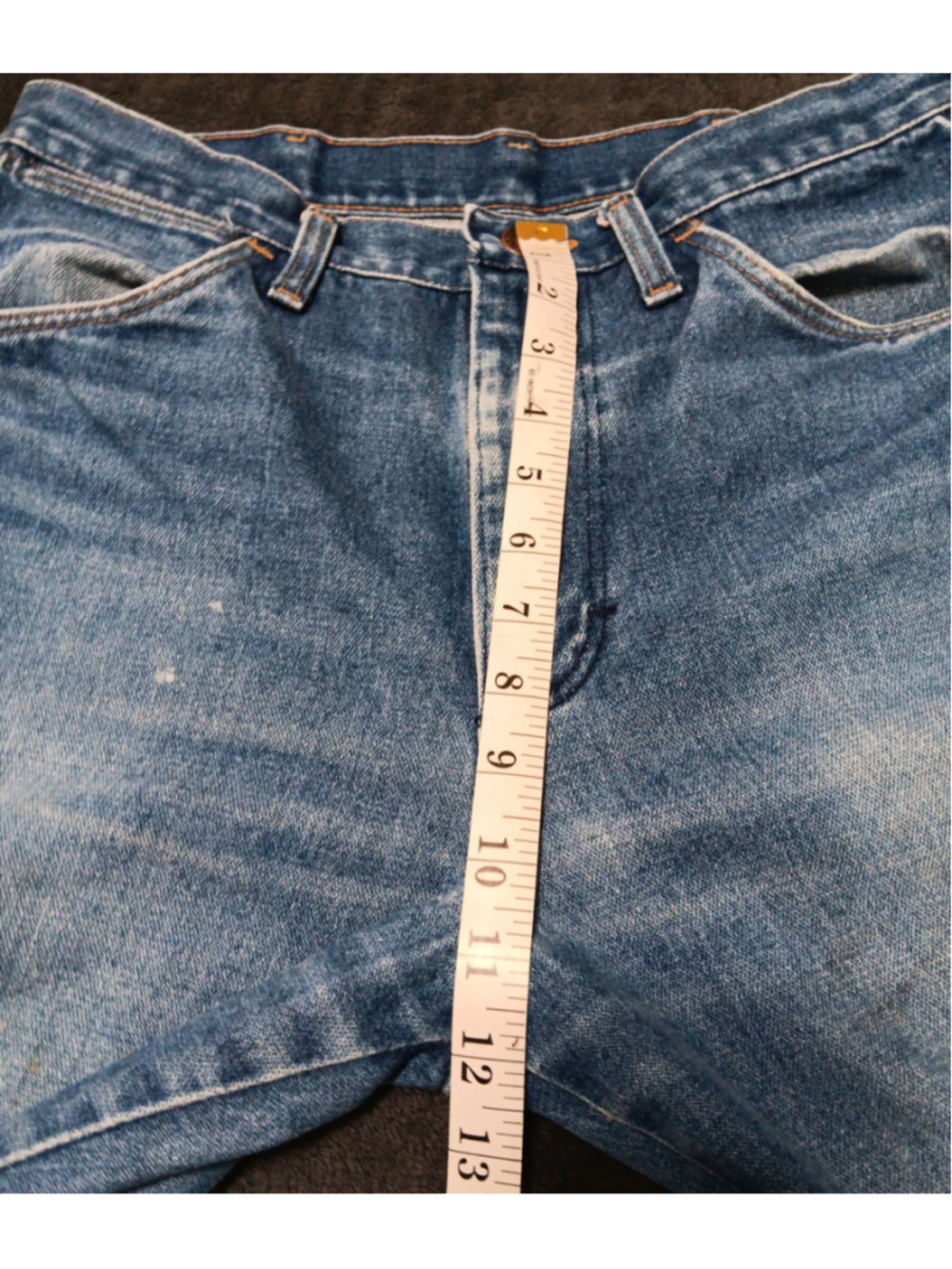 VTG 70s 80s Wrangler Men's 31x31 Blue Jeans 945DEN Reg Fit Bootcut USA *Distress - Picture 11 of 12